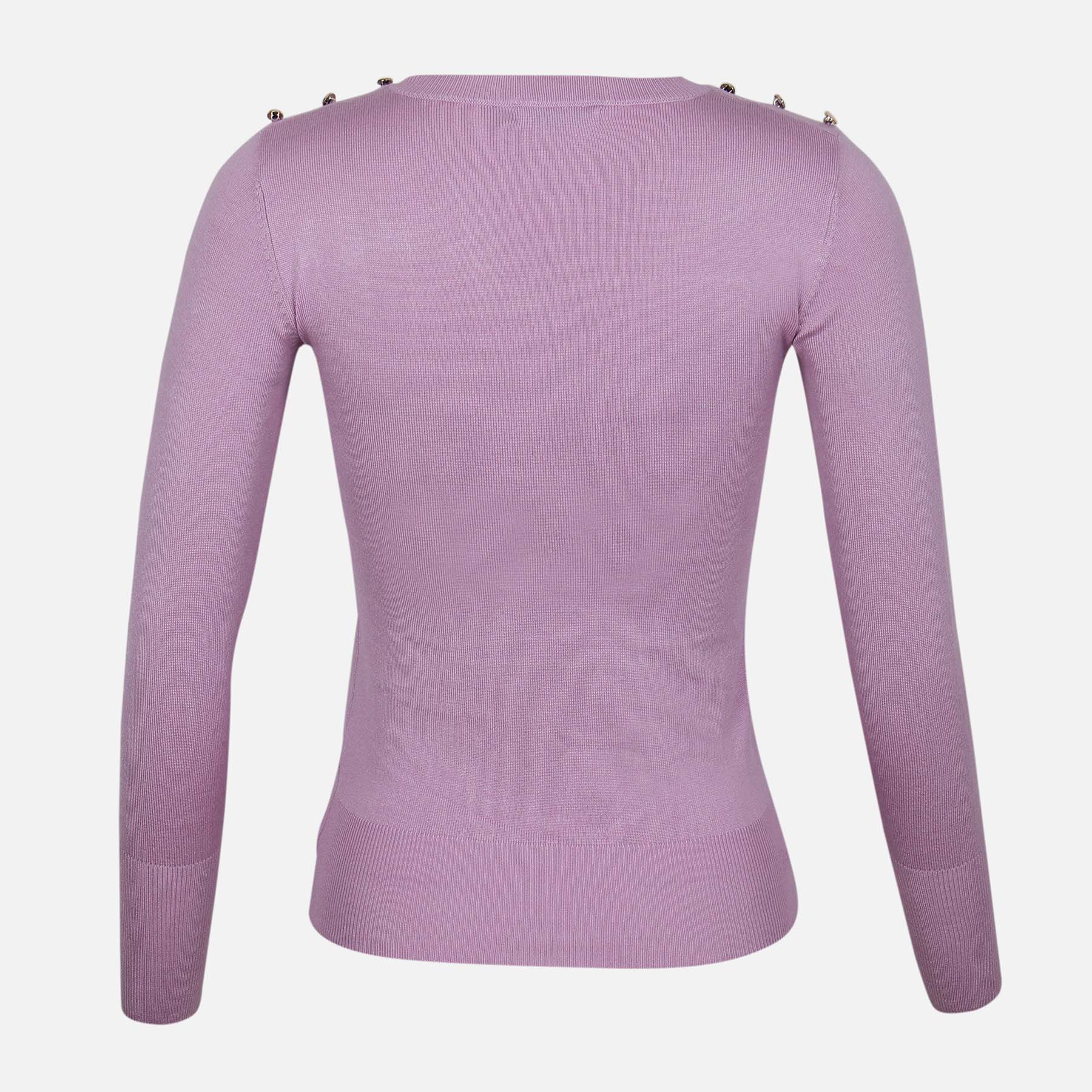 Ladies Basic Sweater v Neck - Image 2