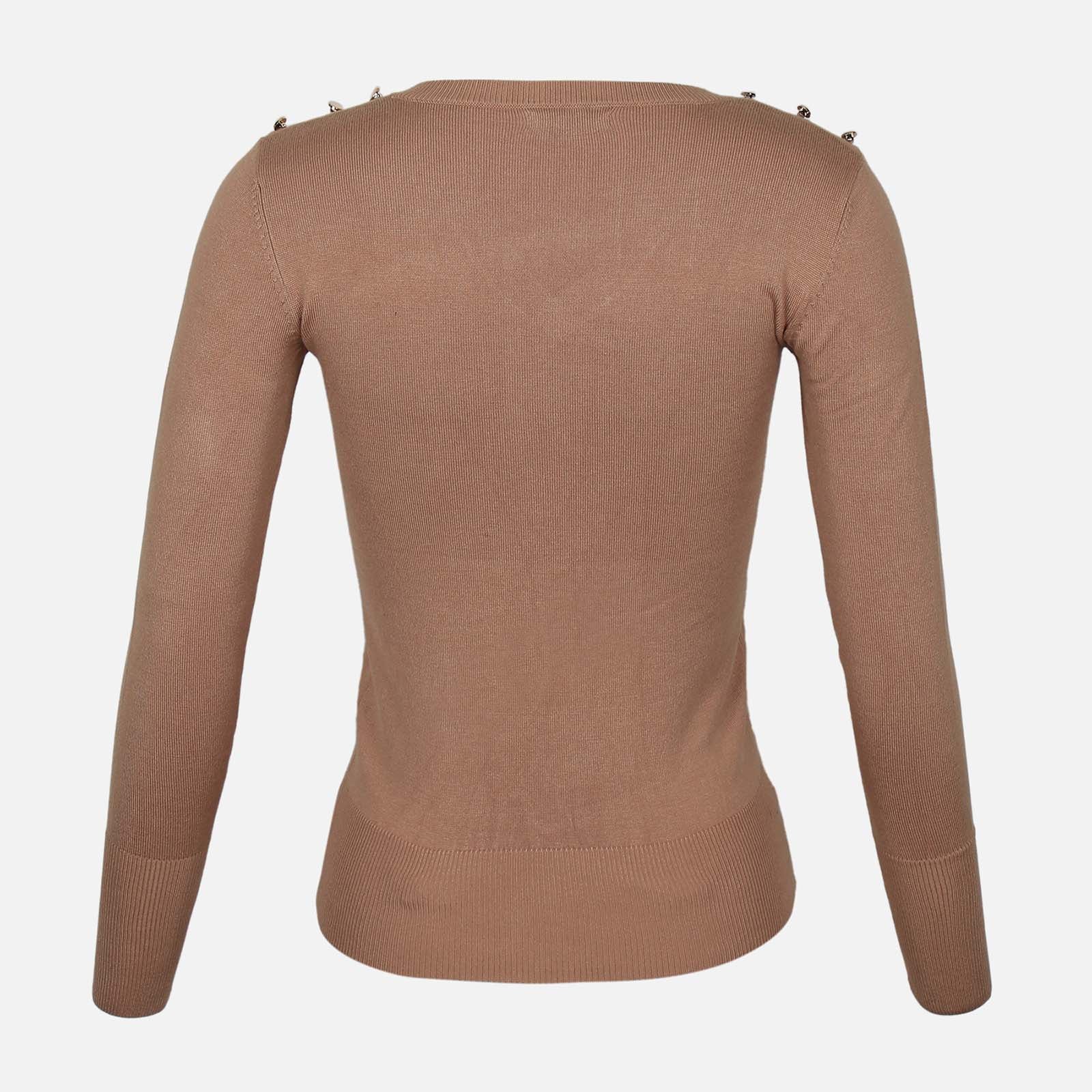 Ladies Basic Sweater v Neck - Image 2