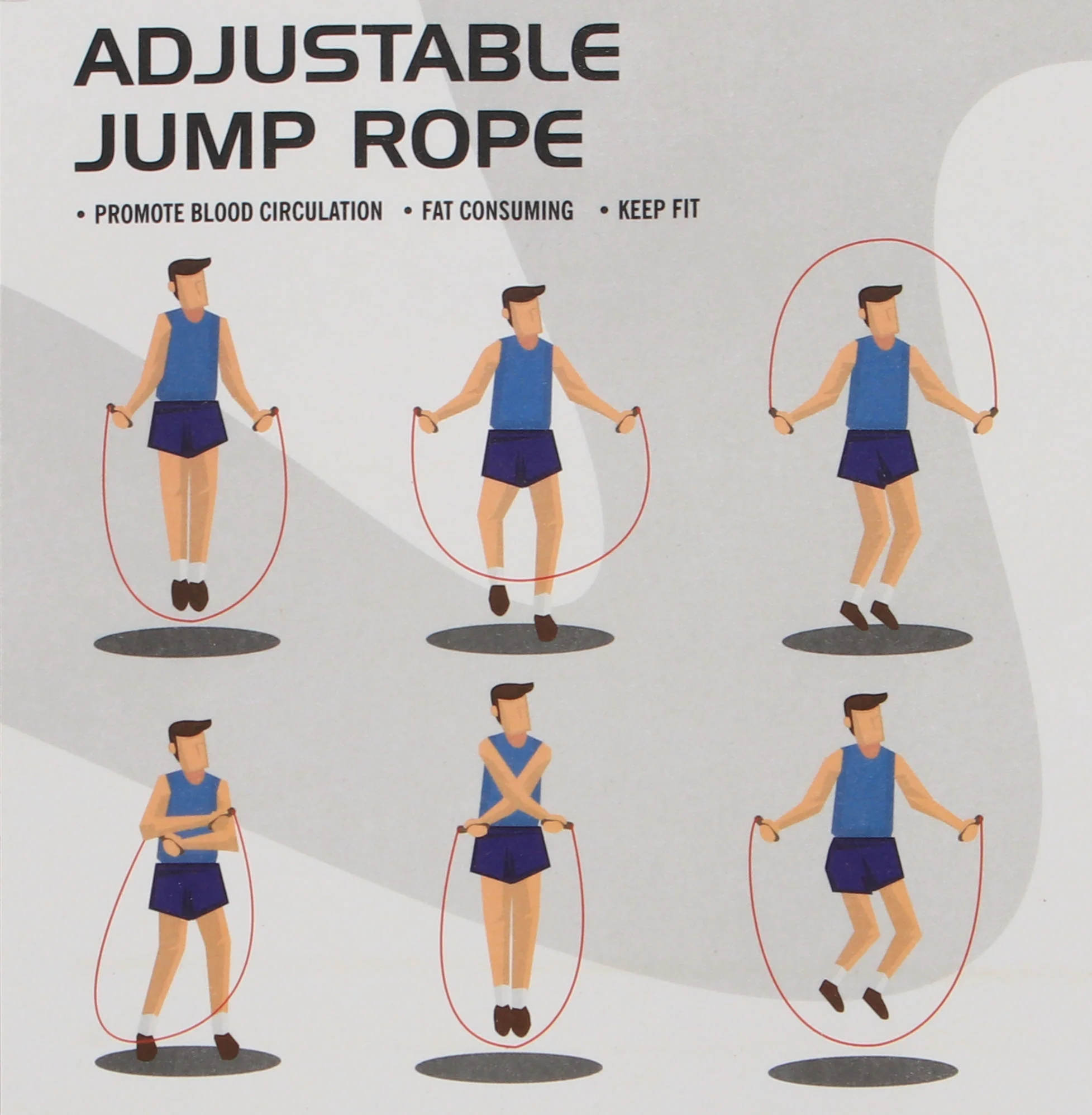 Adj PVC Jump Rope W/BEARING-9 ft - Image 2