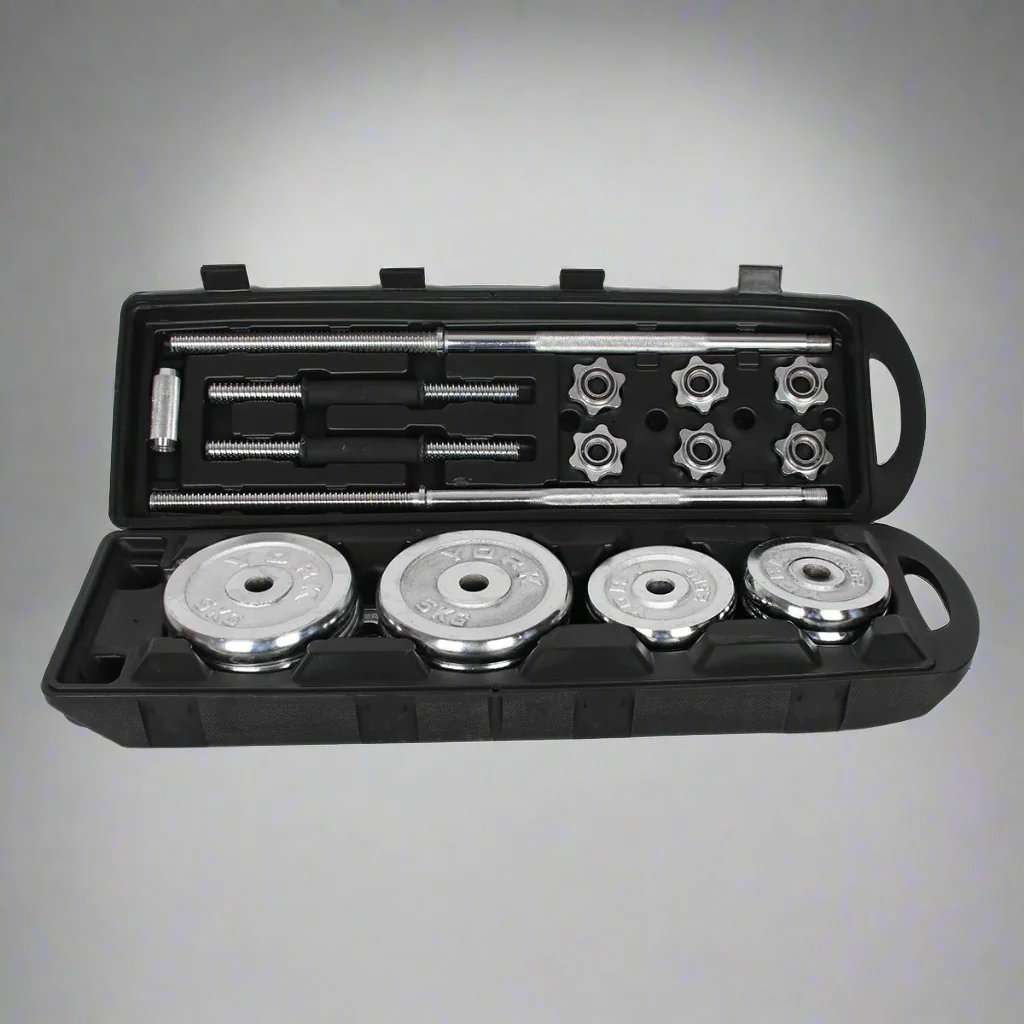 Set Silver Dumbbell Set 50 kg