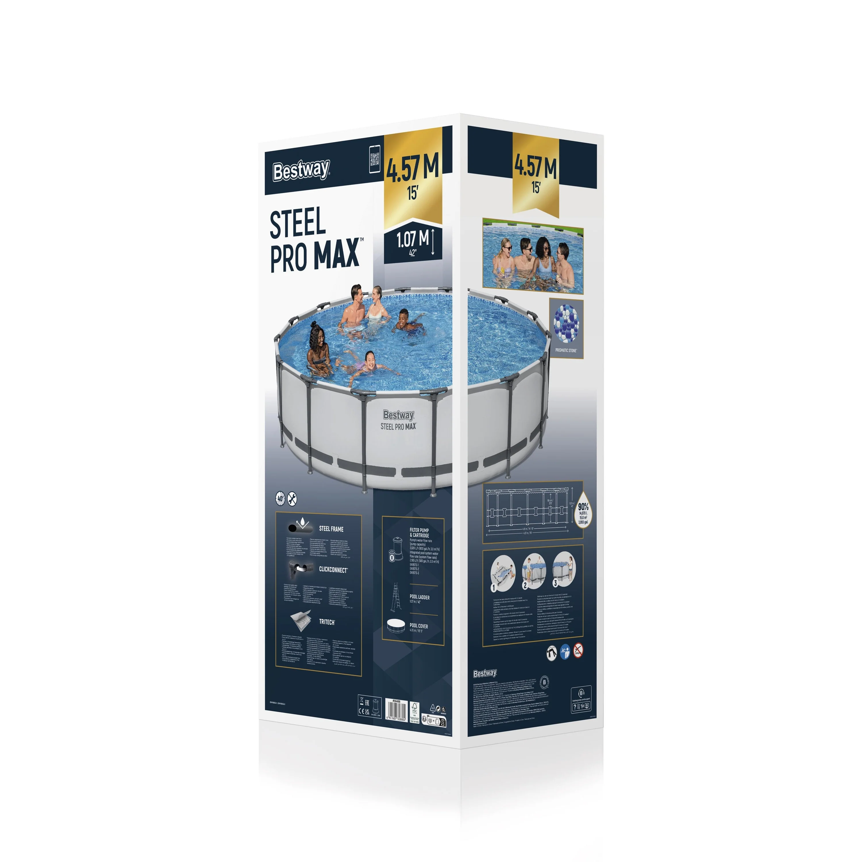Round Above Ground Pool Set Steel Pro Max - Image 7