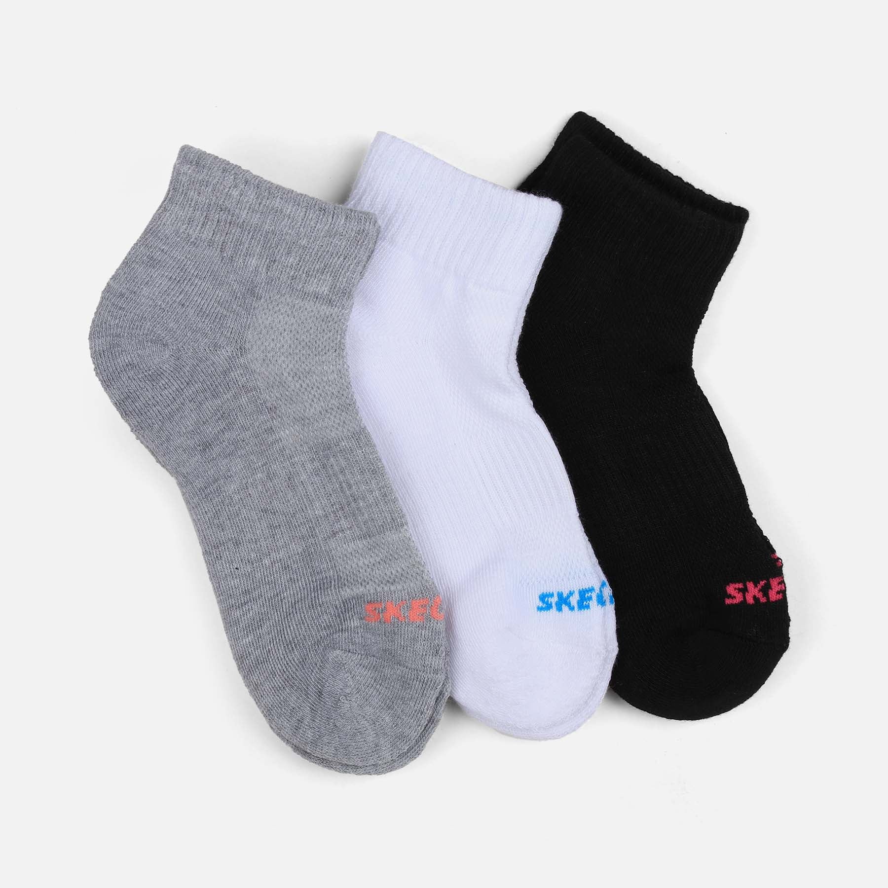 Girls 1/2 Terry QTR Crew 3 Pairs