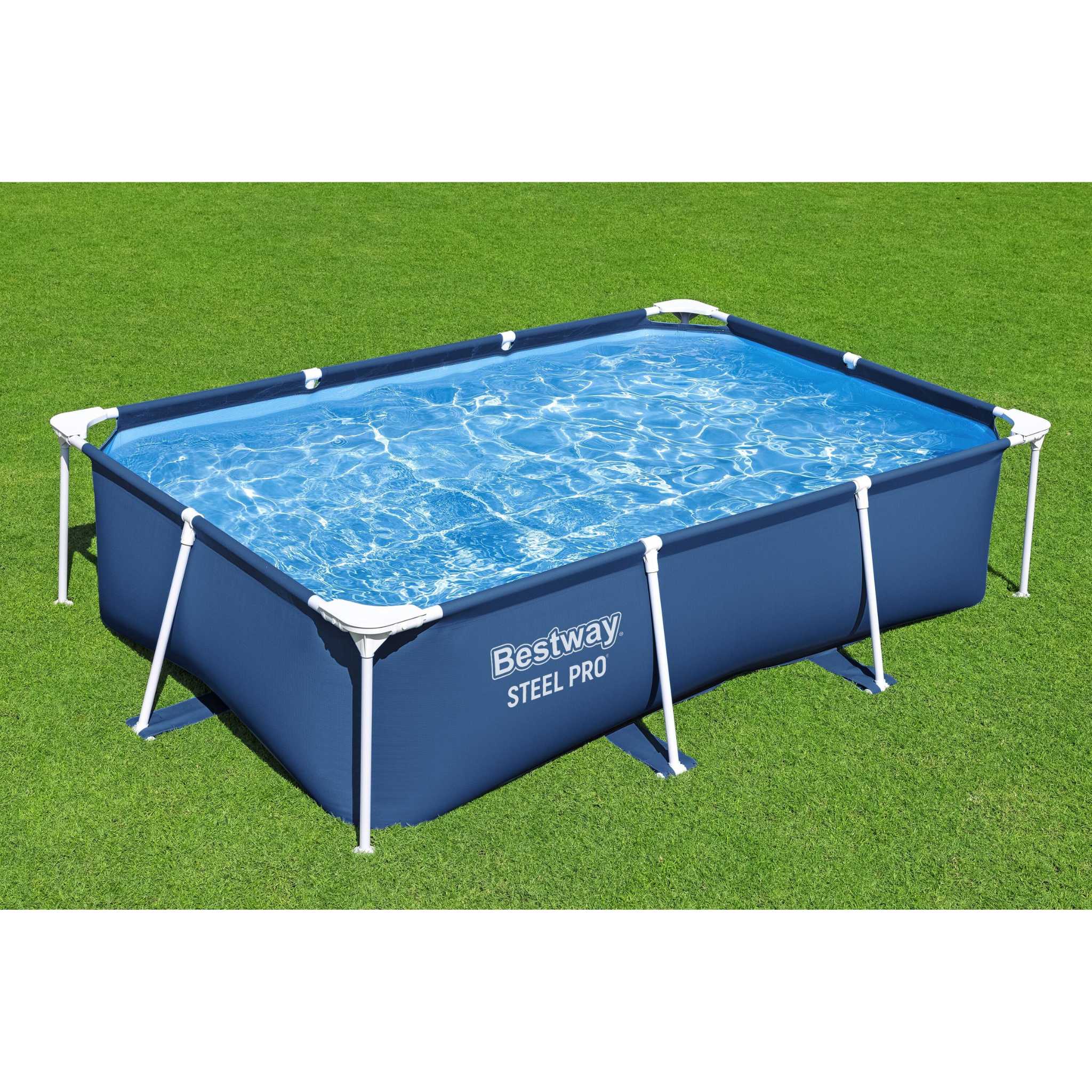 Steel Pro Rectangular Above Ground Pool 2.59 x 1.70 x 61 cm - Image 2