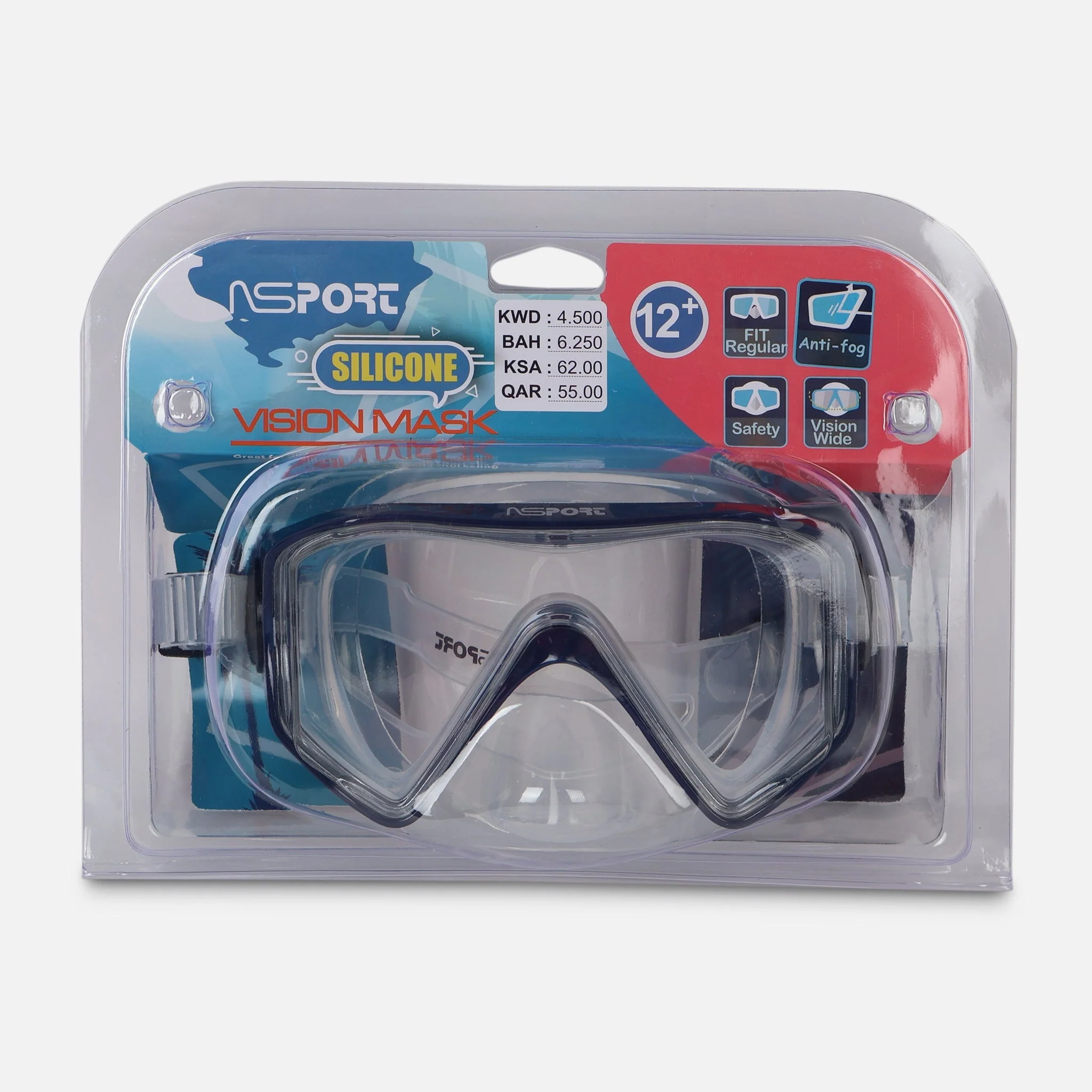Swim Mask Anti Fog With Silicone Mask & Strap (+12Y) - Image 4