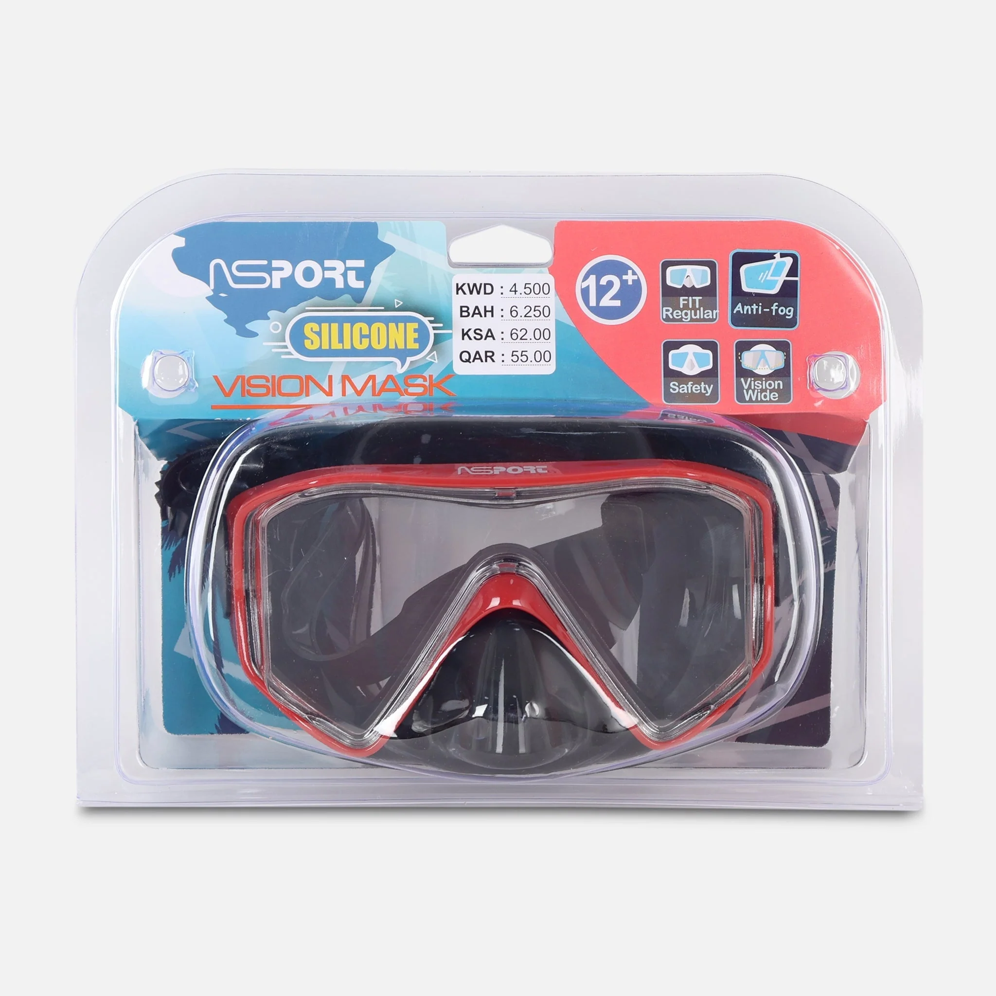 Swim Mask Anti Fog With Silicone Mask & Strap (+12Y) - Image 6