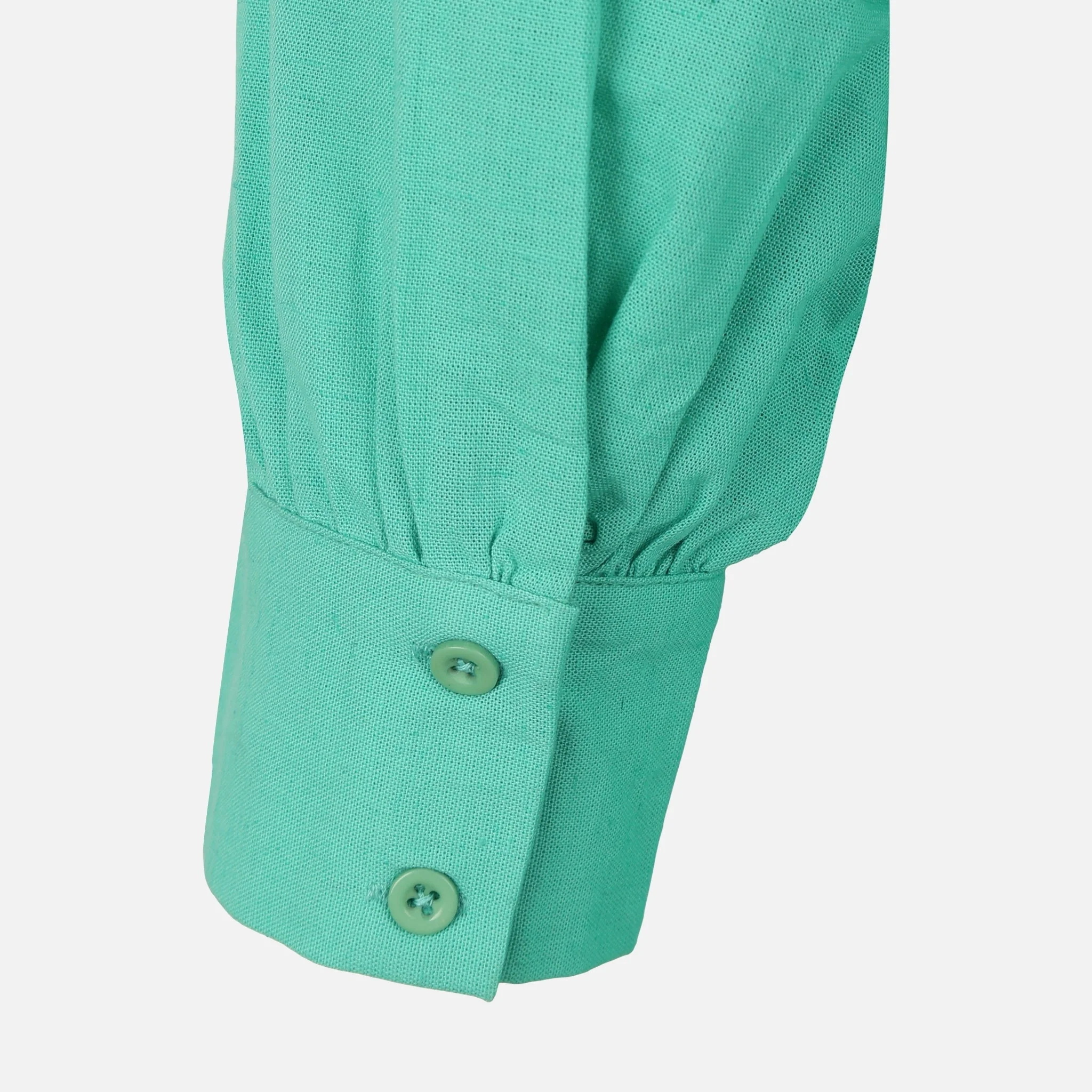 Women 3/4 Sleeve Linen Blend Ankle Dress - Image 3