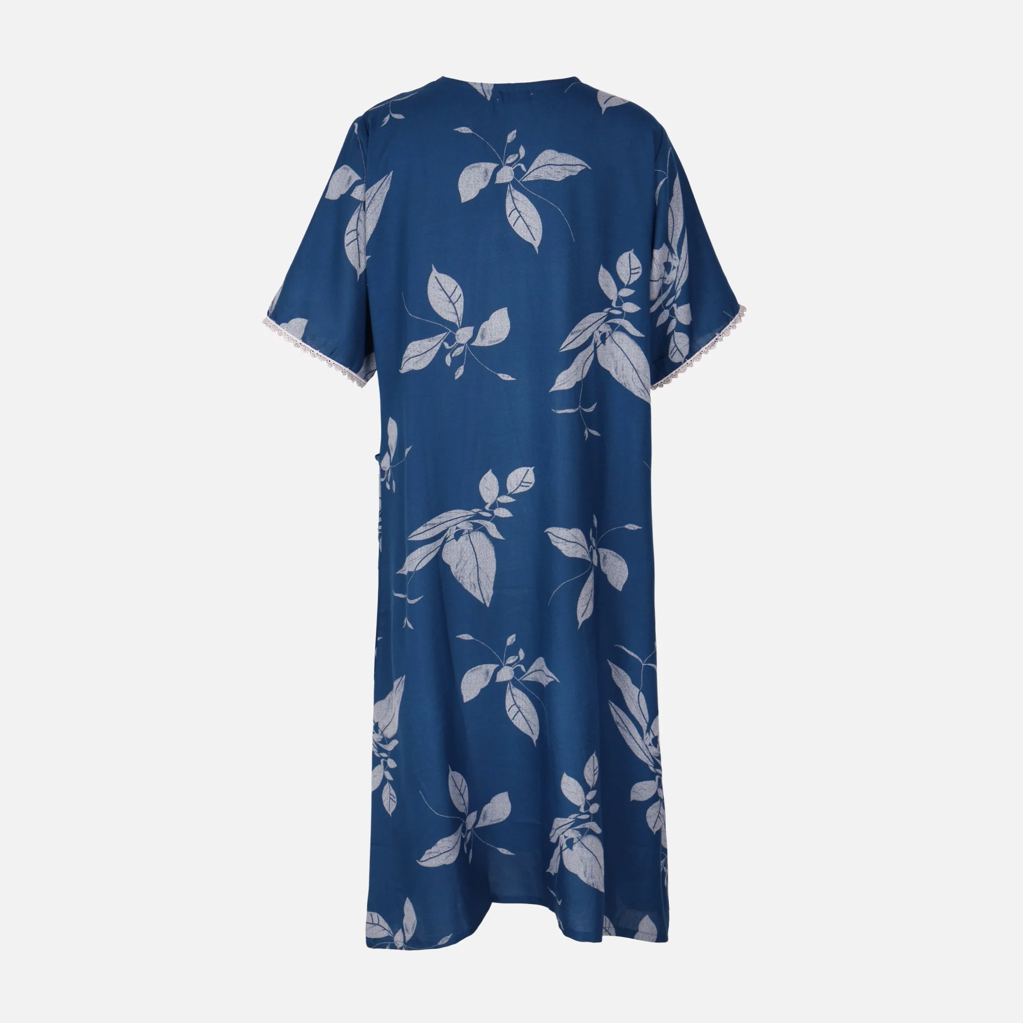 Women Alpine Pocket Midi Gown Short Sleeve Dress - Image 2
