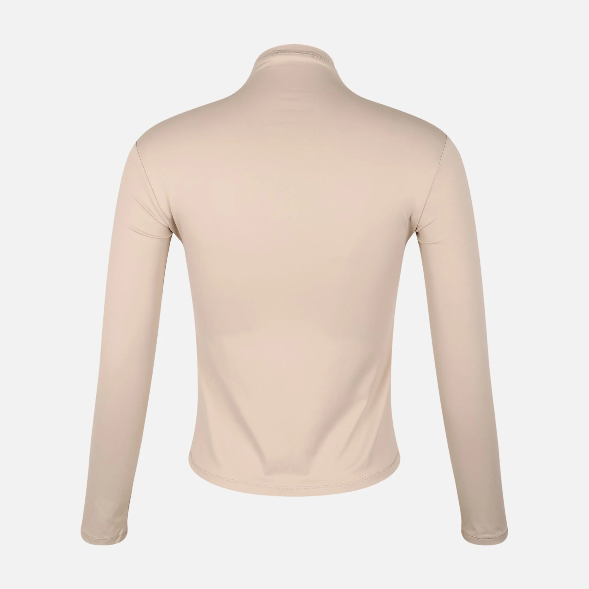 Women Basic Long Sleeve High Neck T-Shirt - Image 2