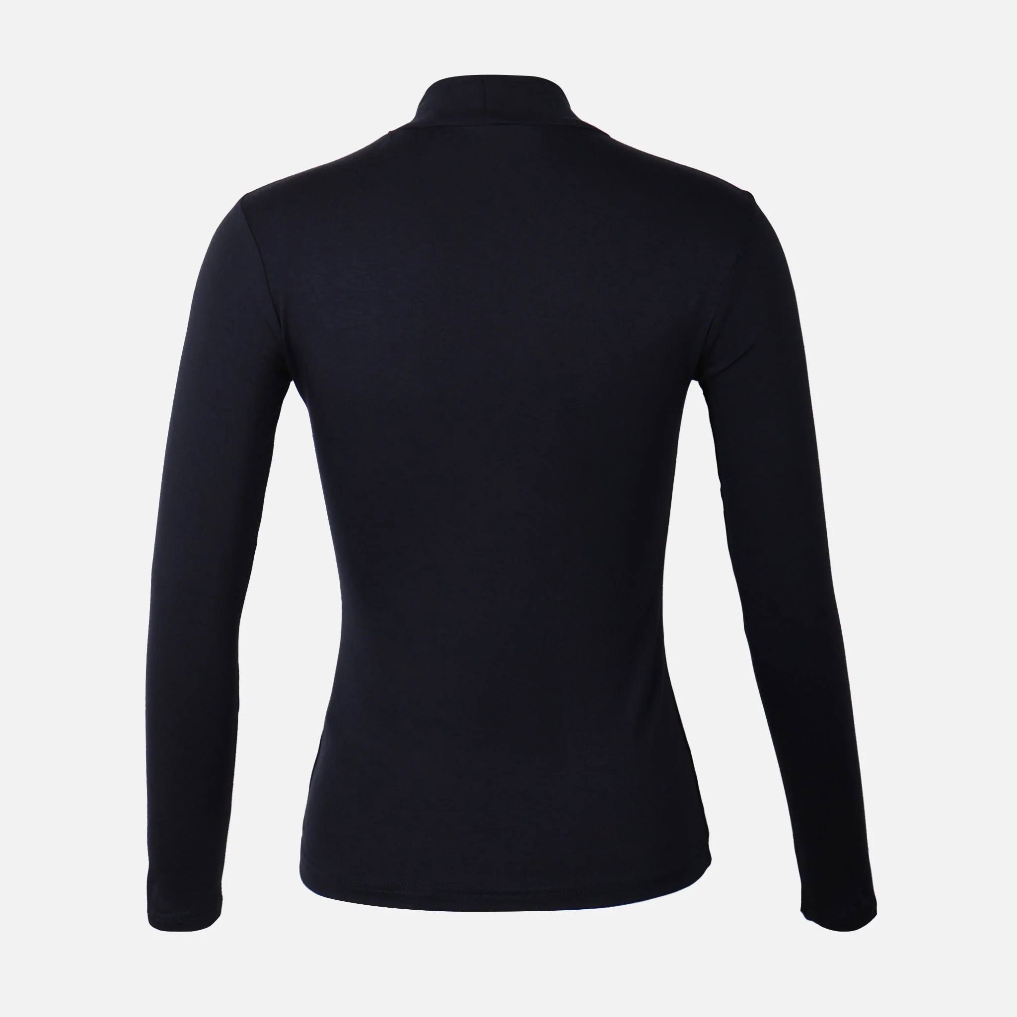 Women Basic Viscose High Neck Long Sleeves - Image 2