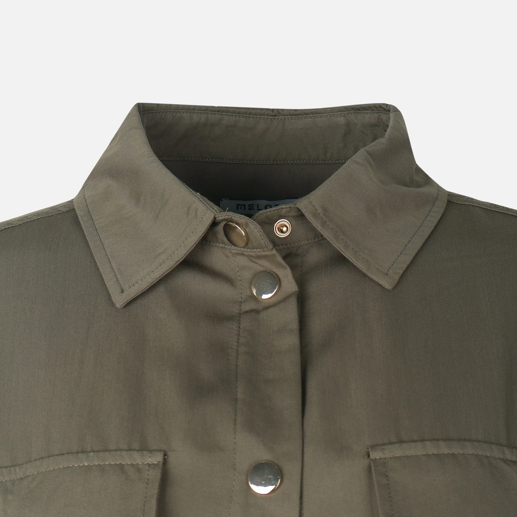 Women Double Pocket Long Shacket - Image 3
