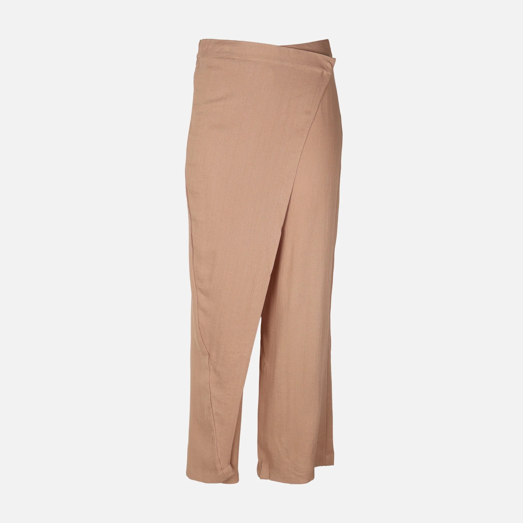 Women Draped Wrap Straight Leg Pant