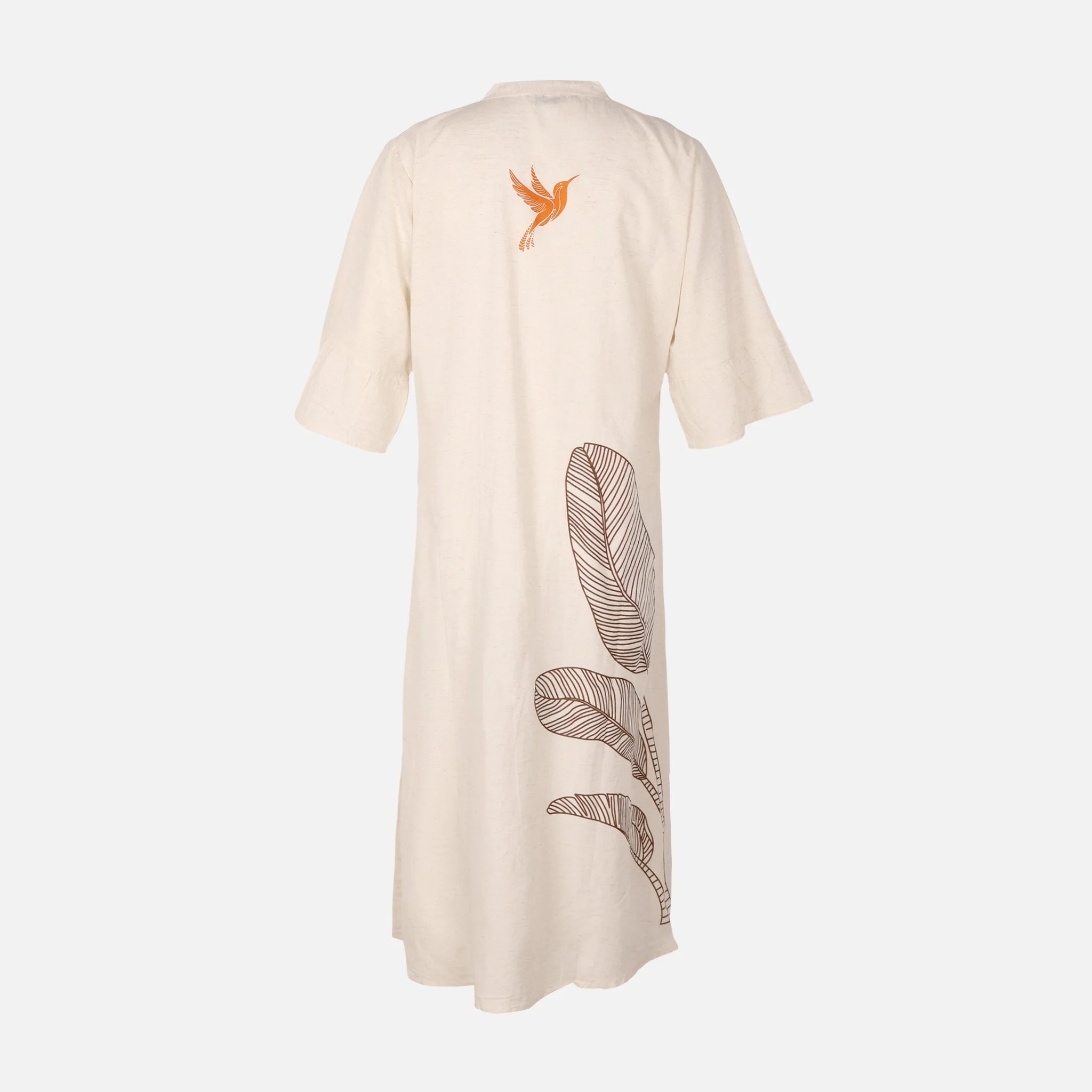 Women Flex Printed Midi Gown Short Sleeve Dress - Image 2