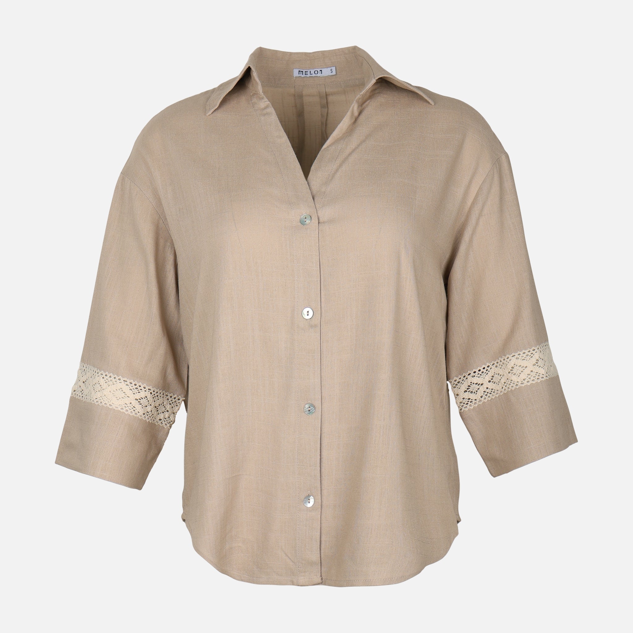 Women Lace Sleeve Shirt