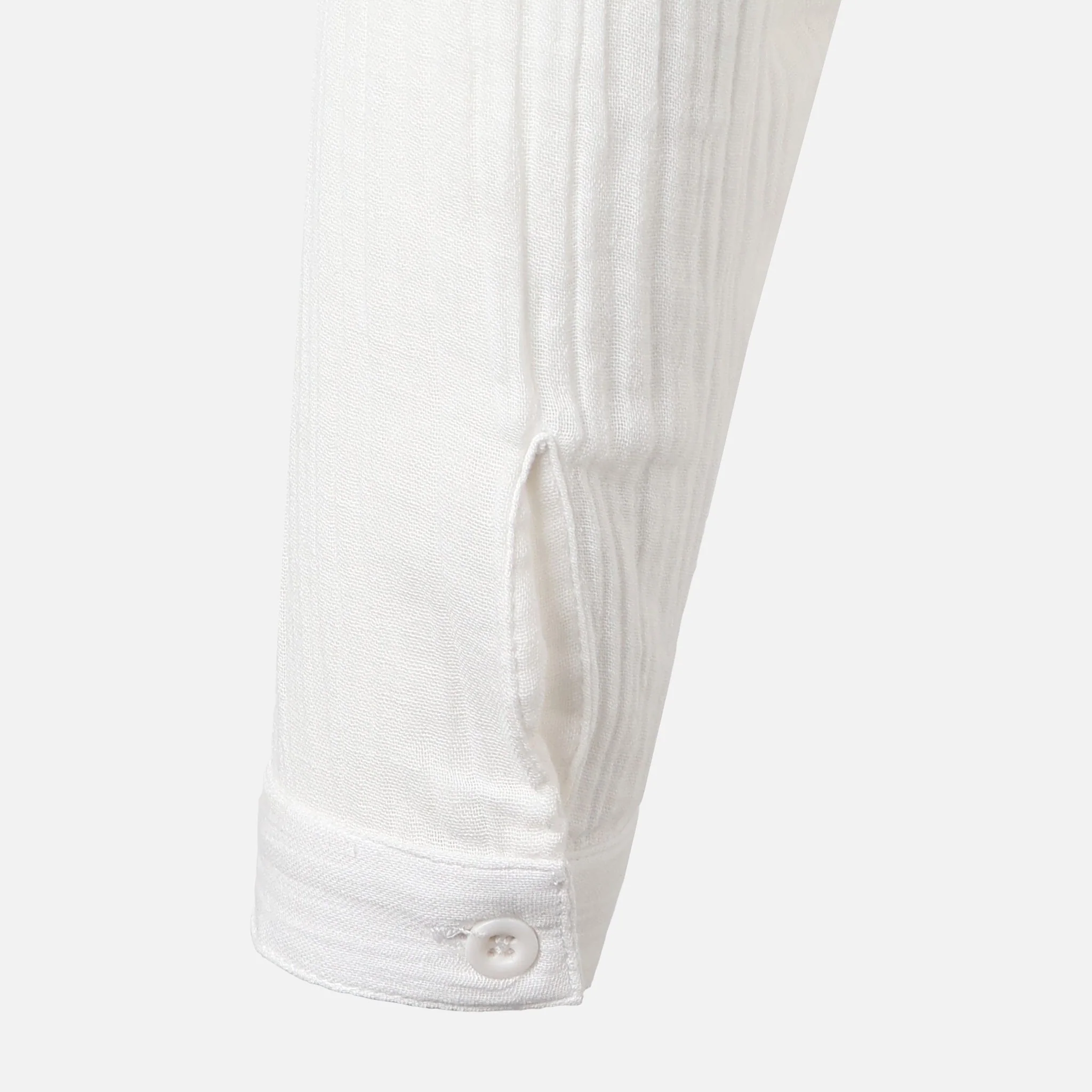 Women Long Sleeve Cotton Double Cloth Solid Shirt - Image 4