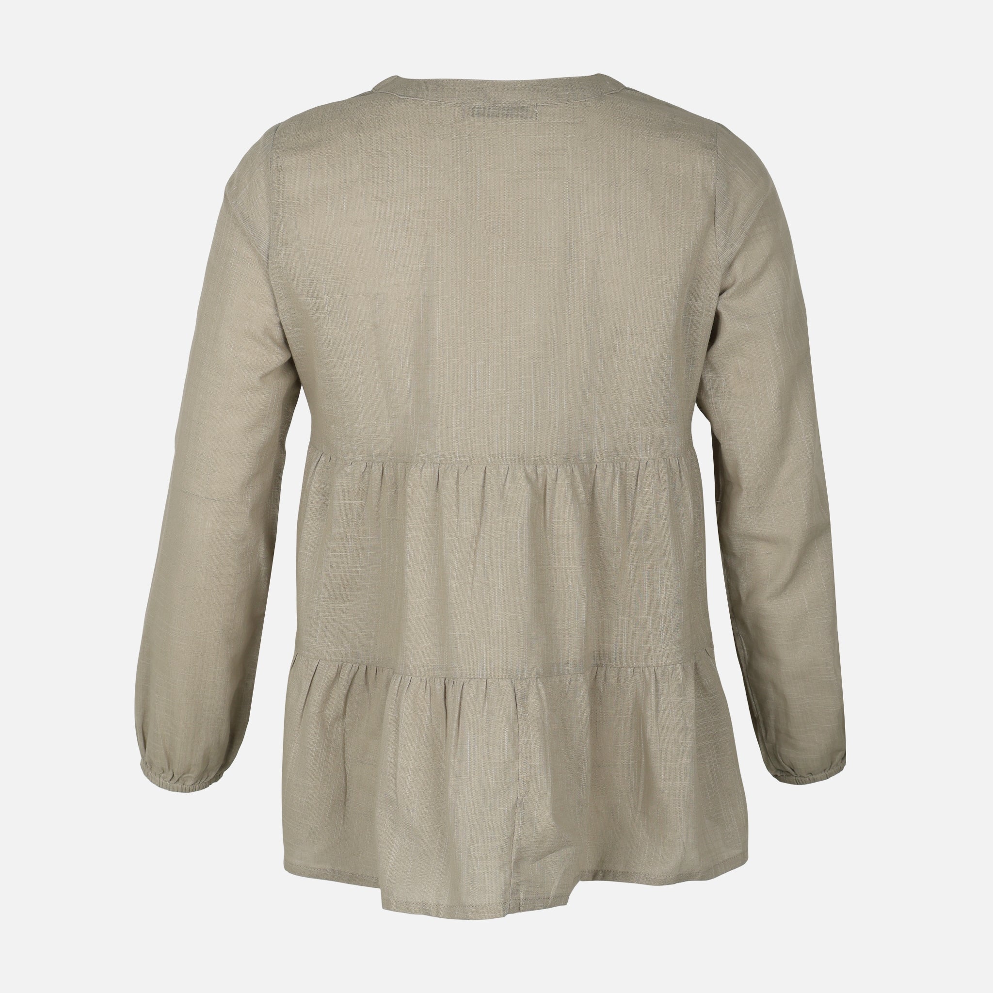 Women Long Sleeve Cotton Flex Blouse - Image 2