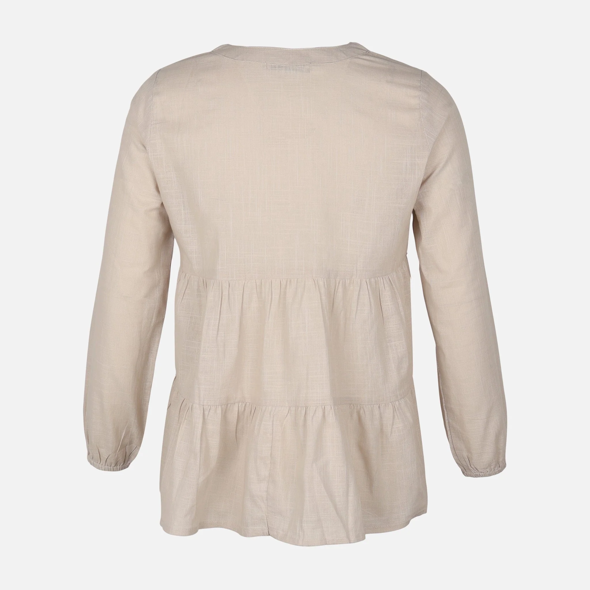 Women Long Sleeve Cotton Flex Blouse - Image 2