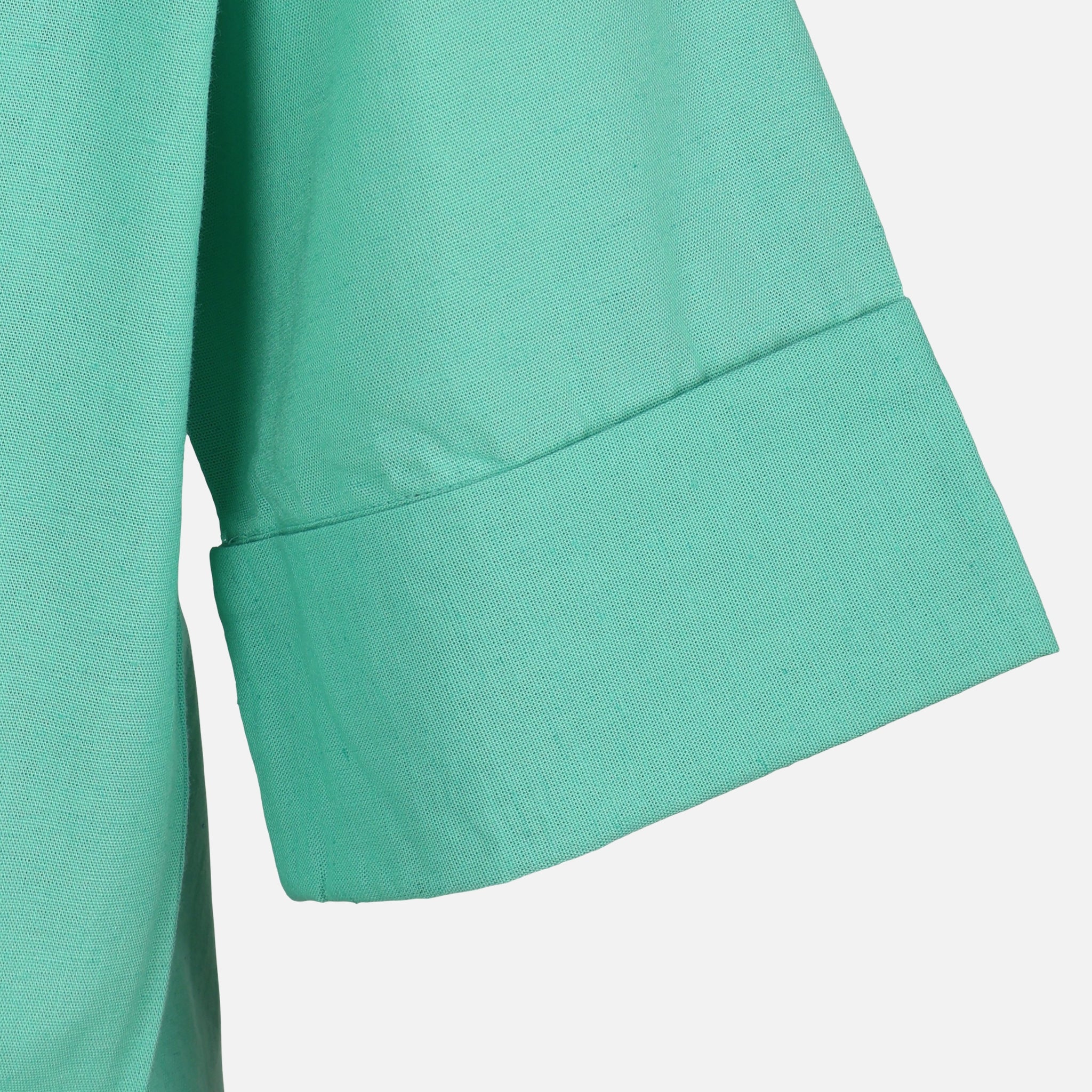 Women Long Sleeve Linen Blend Solid Shirt - Image 3