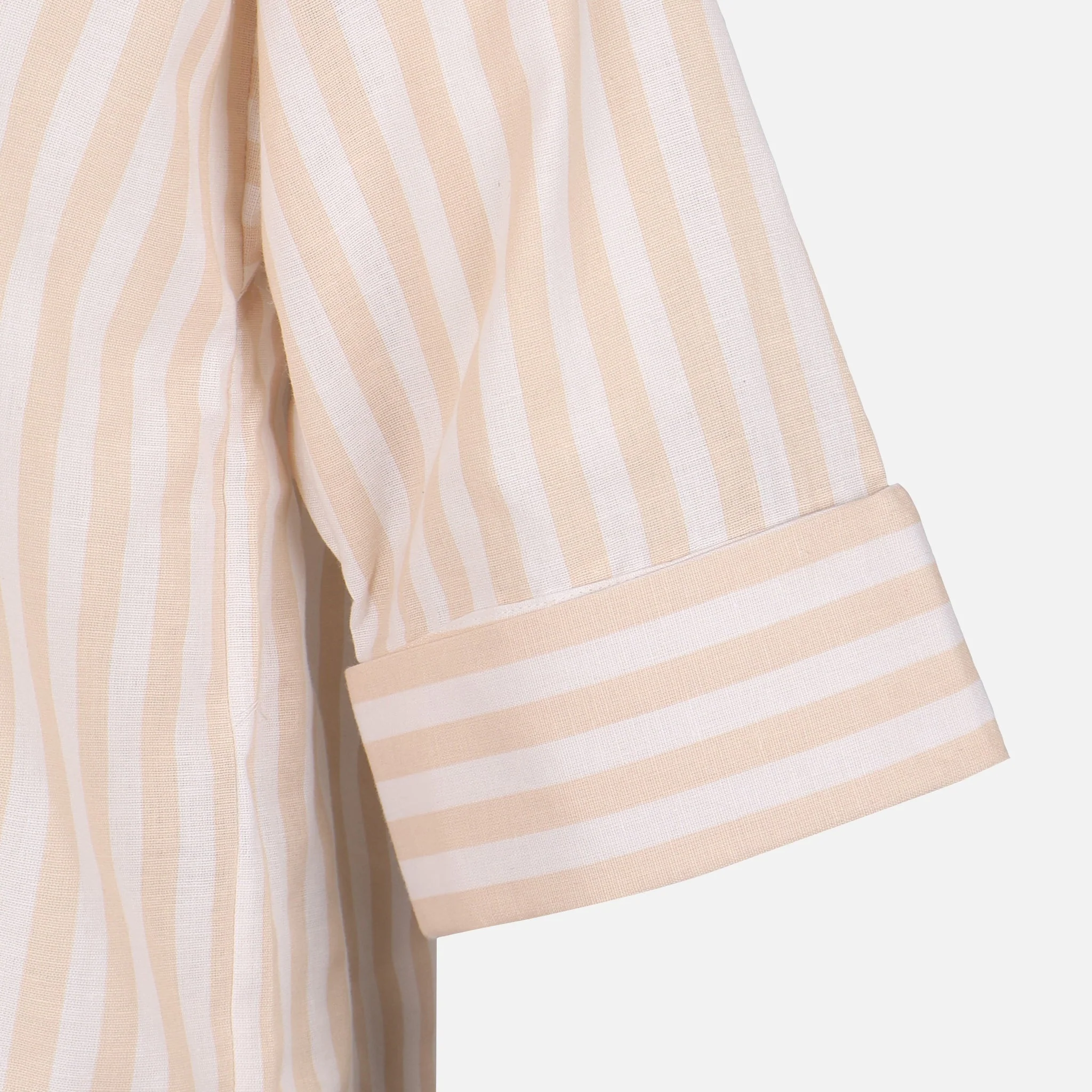 Women Long Sleeve Linen Blend Stripes Shirt - Image 3