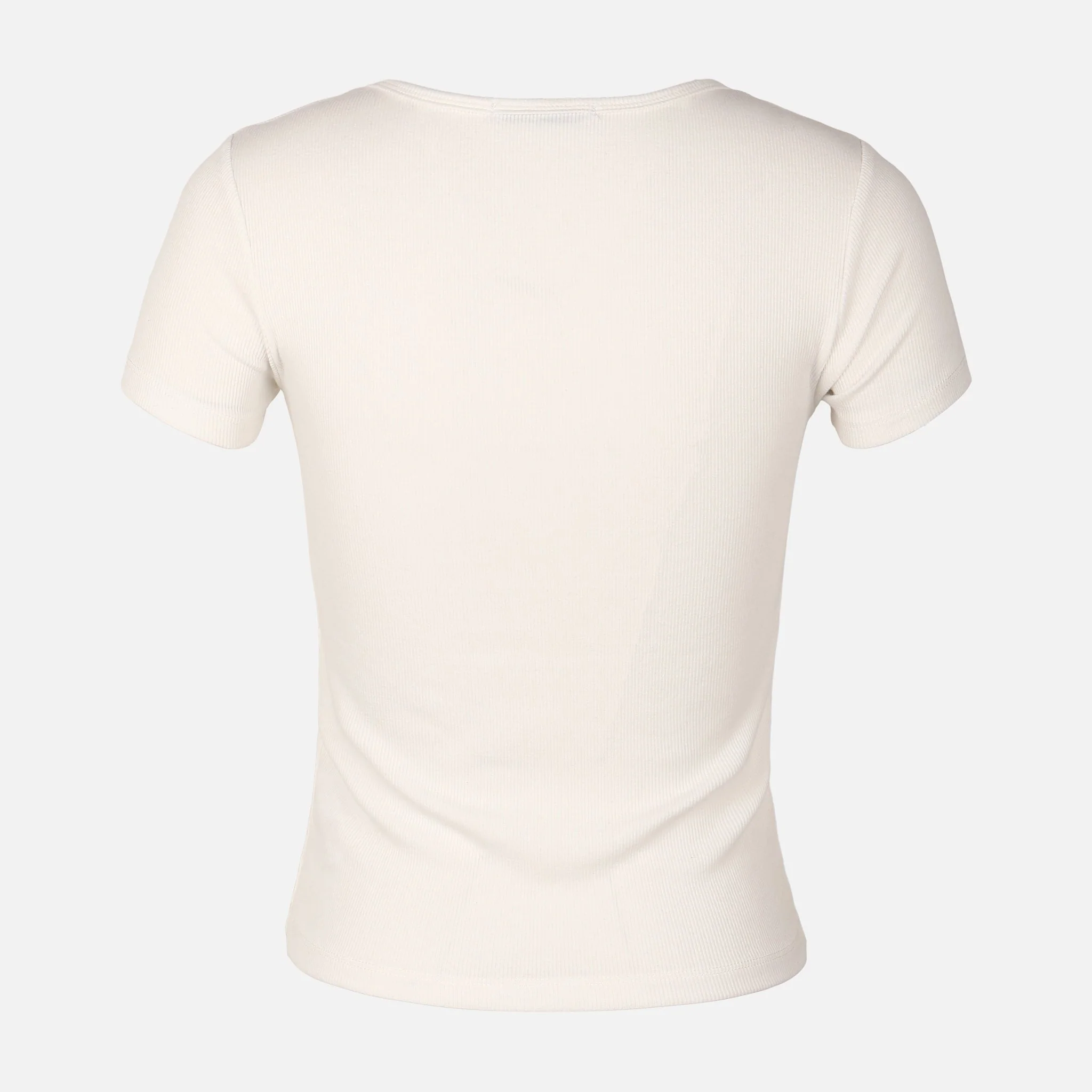 Women Rib Basic Placket T-Shirt - Image 2