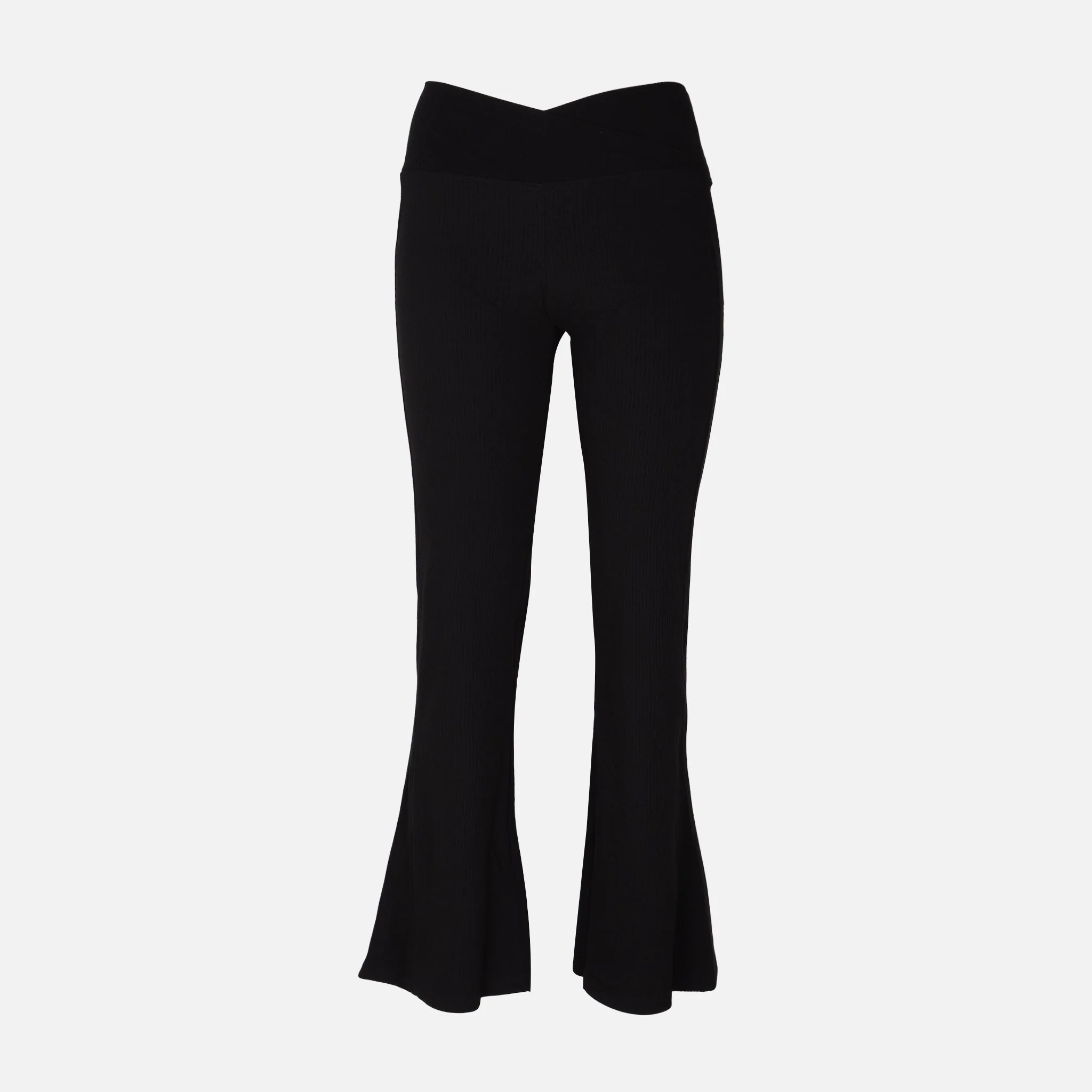 Women Rib Flare Pants