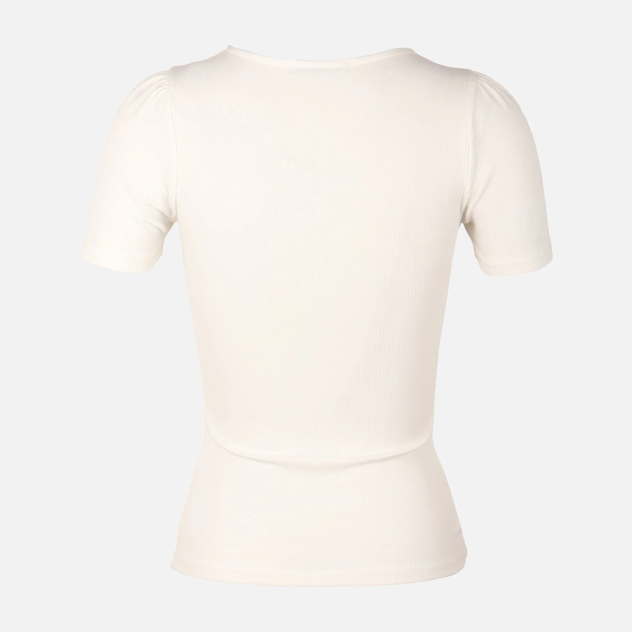 Women Ribbed Short Sleeve T-Shirt - Image 2