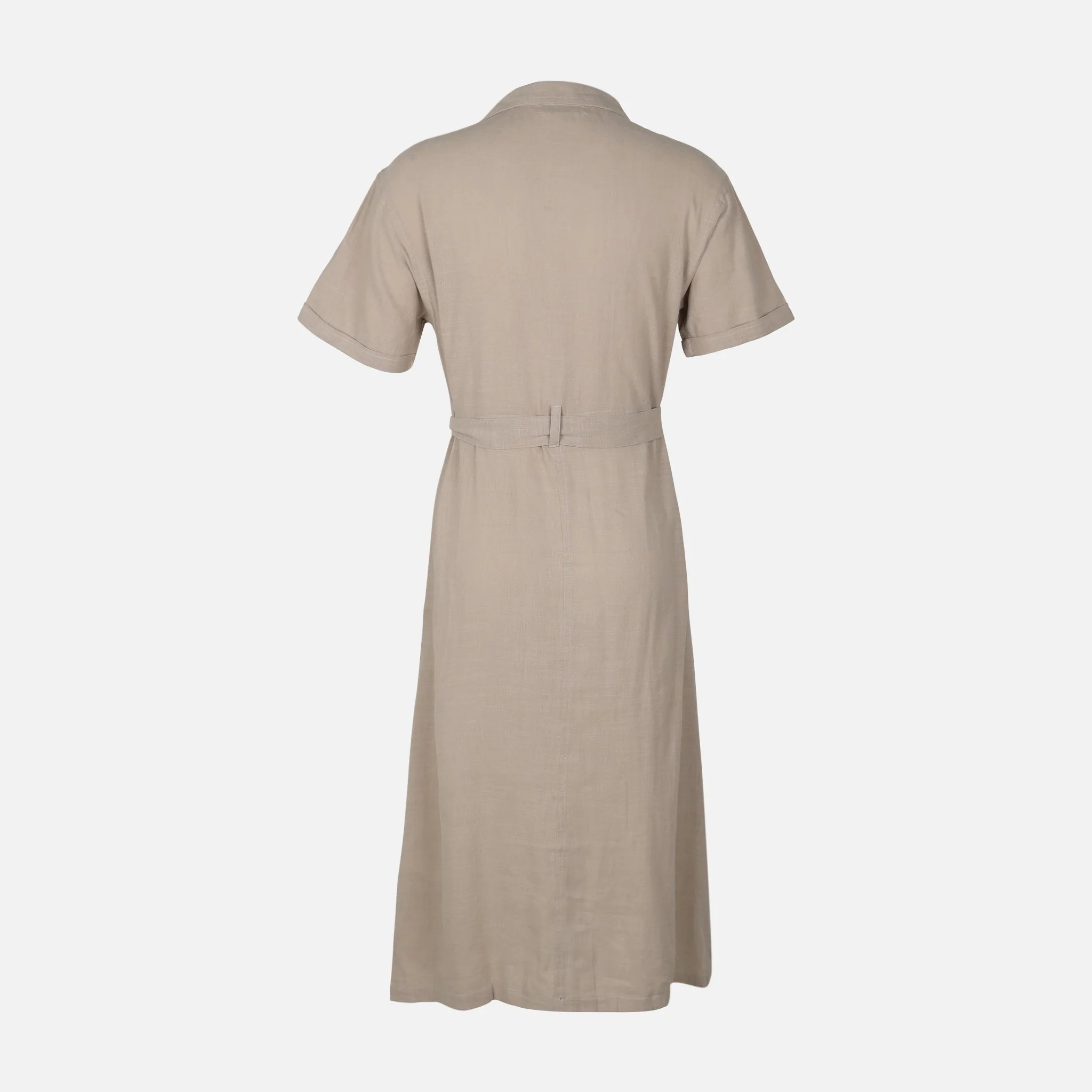 Women Short Sleeve Cotton Flex Midi Dress - Image 2