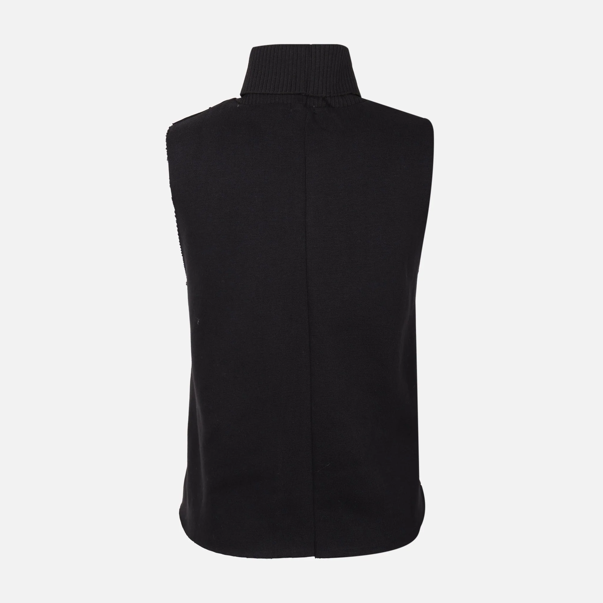 Women Sleeve Less High Neck Sweater - Image 2