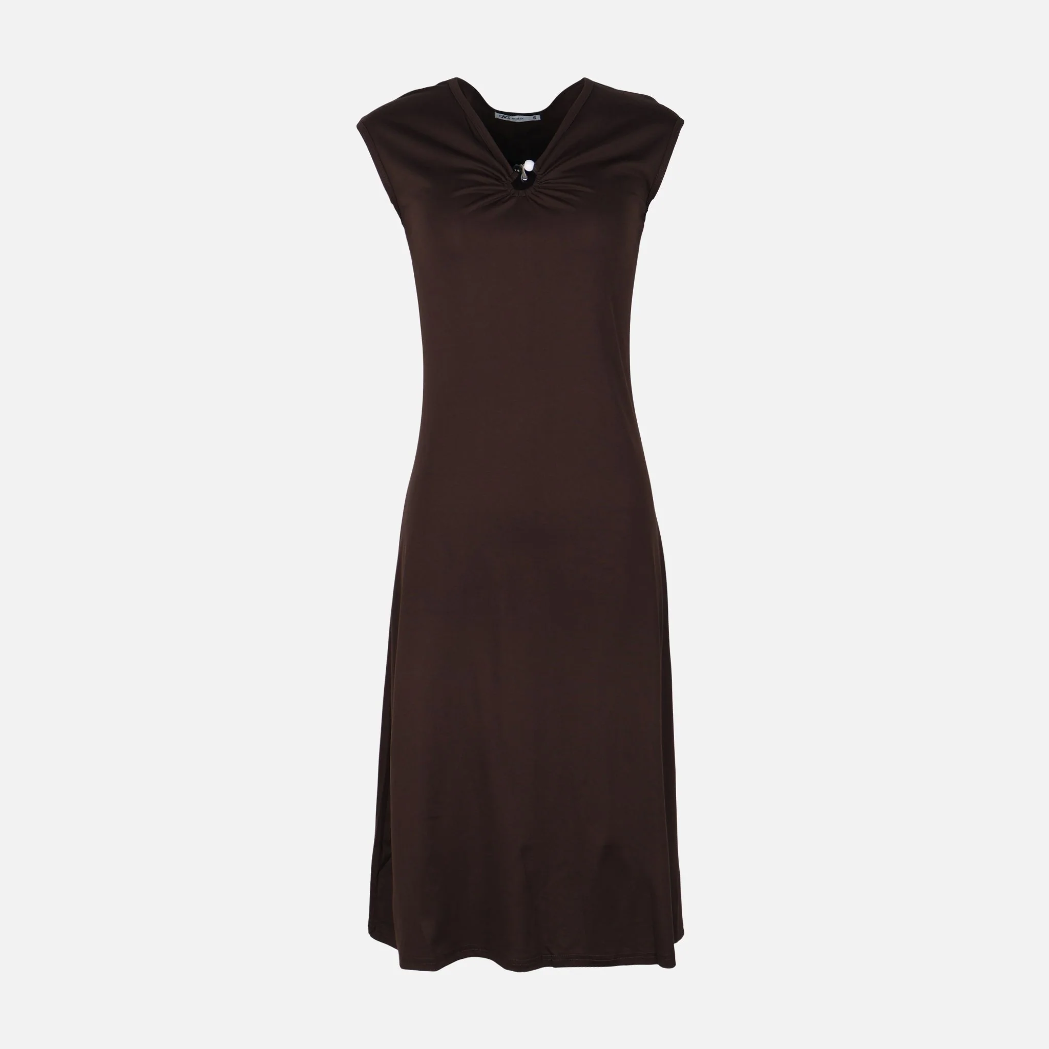 Women Sleeve Less Knitted Maxi Dress
