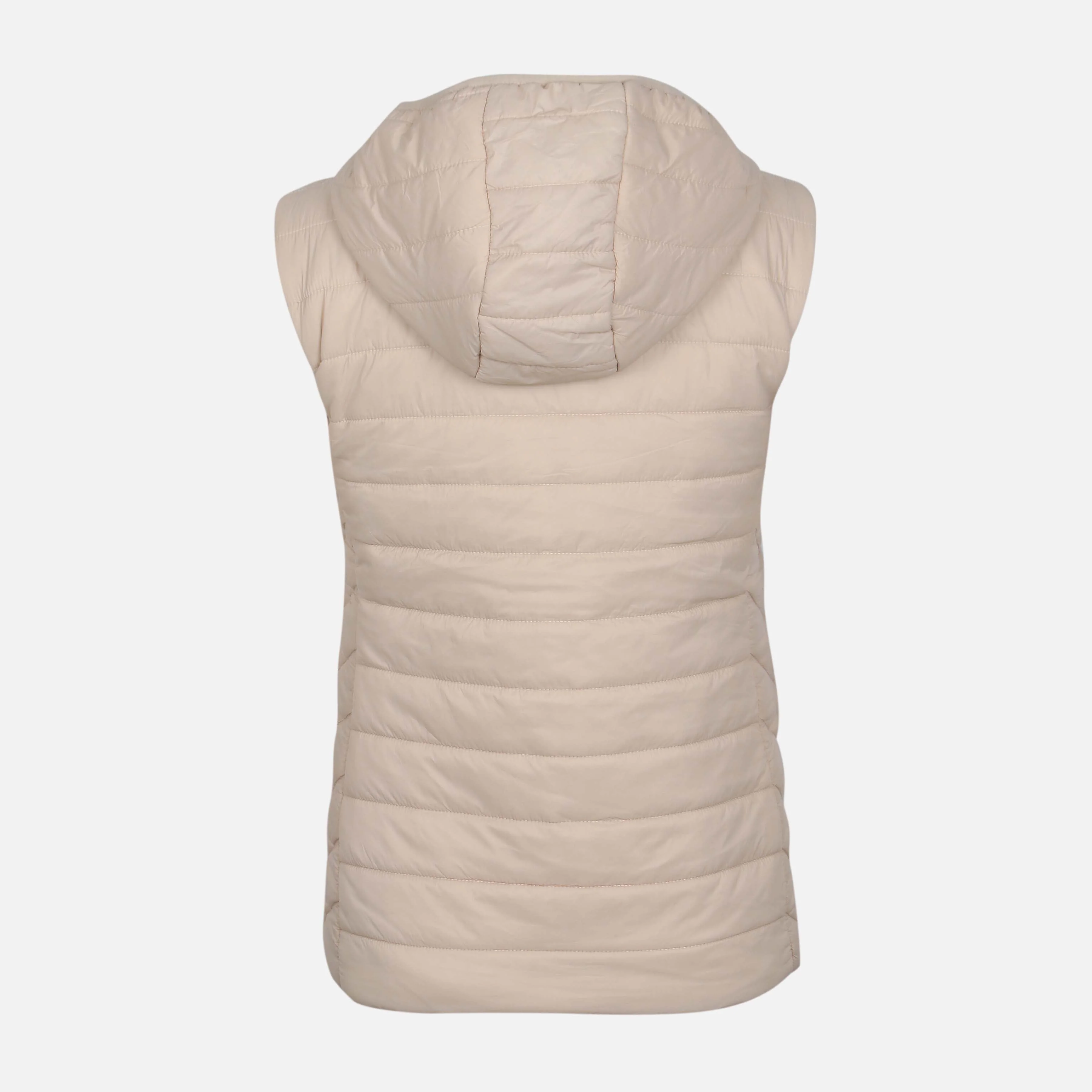 Women Basic Puffer Gilet With Hood - Image 2