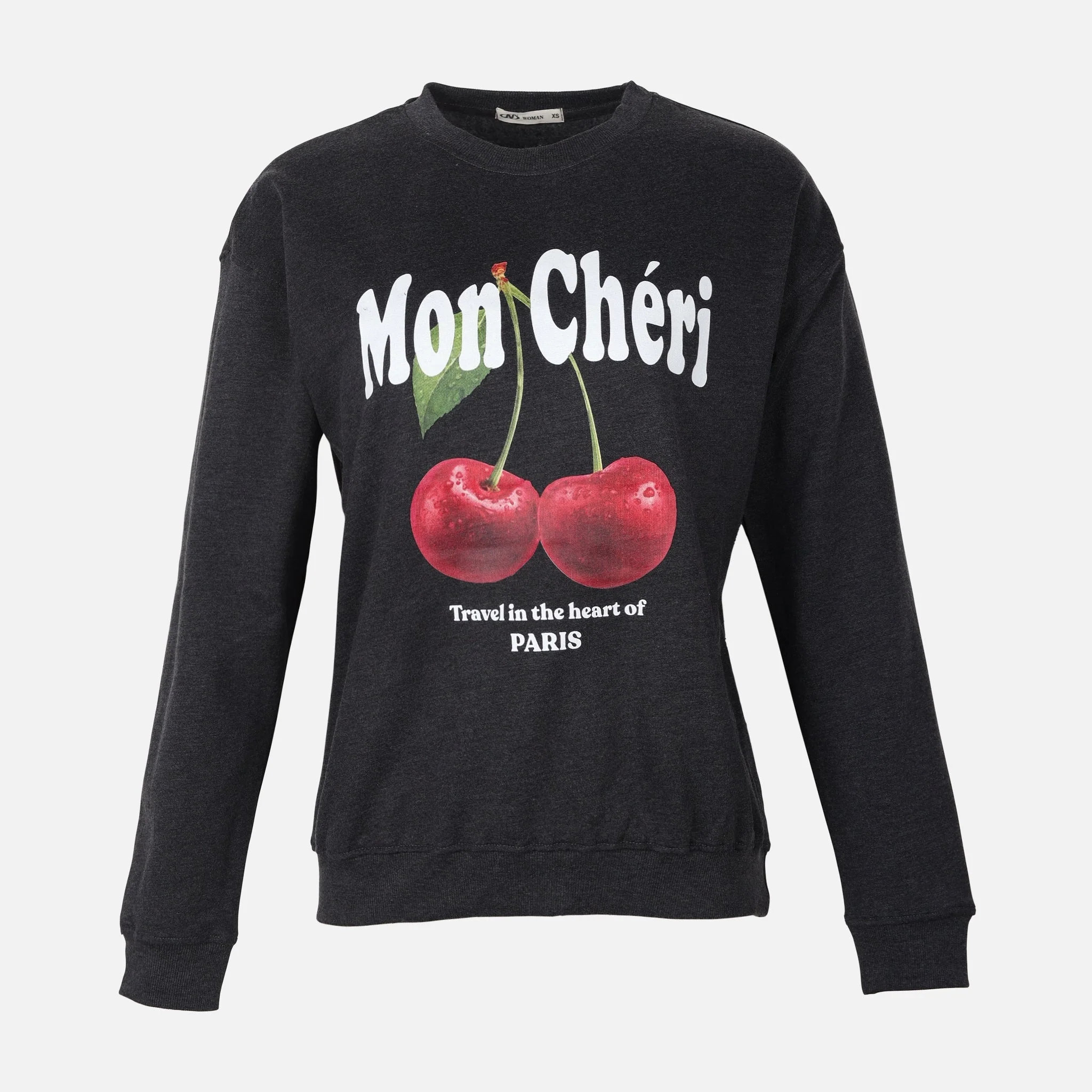 Women Oversize Photo Print Sweatshirt