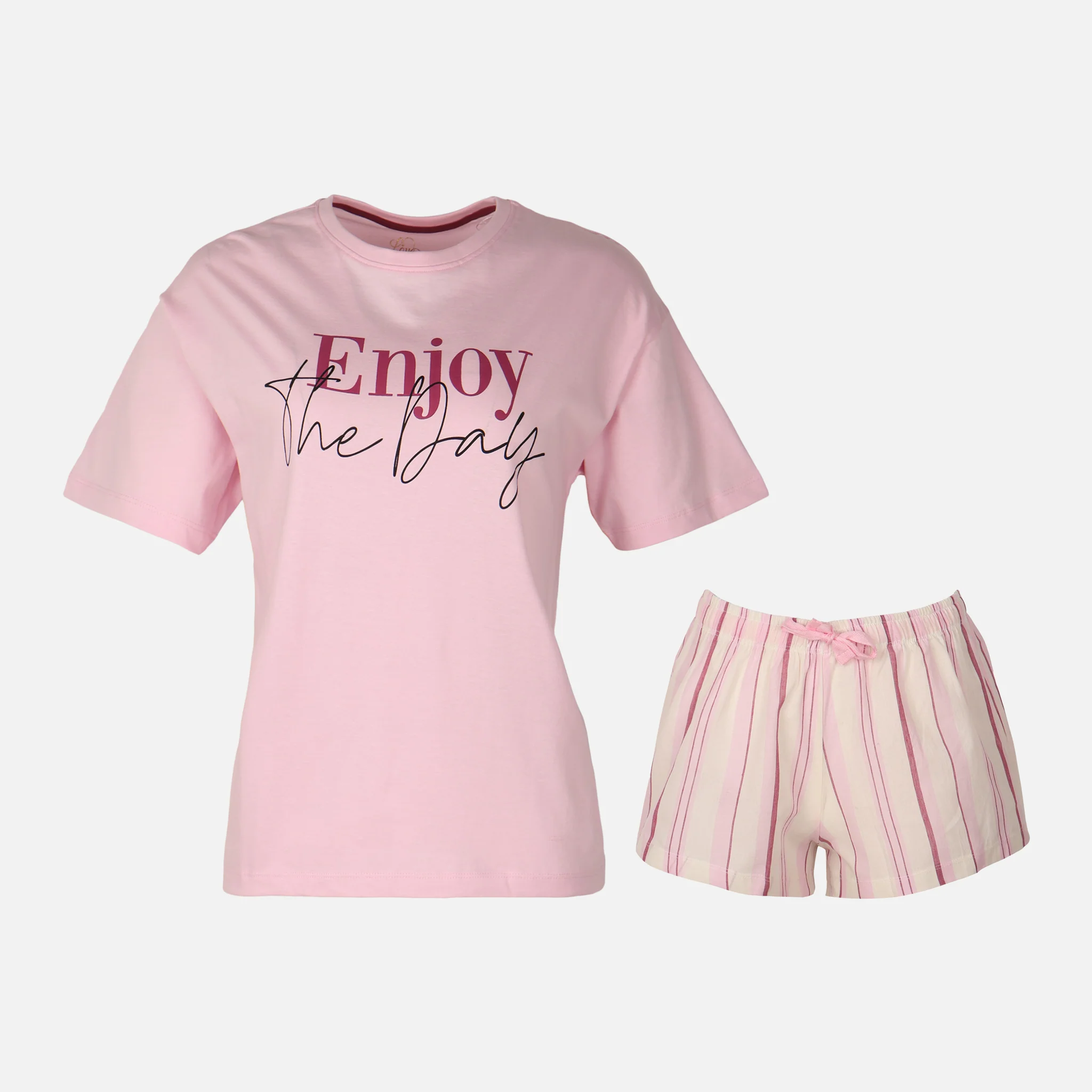Womens Pyjama Set Short Sleeve Top And Short - Image 6
