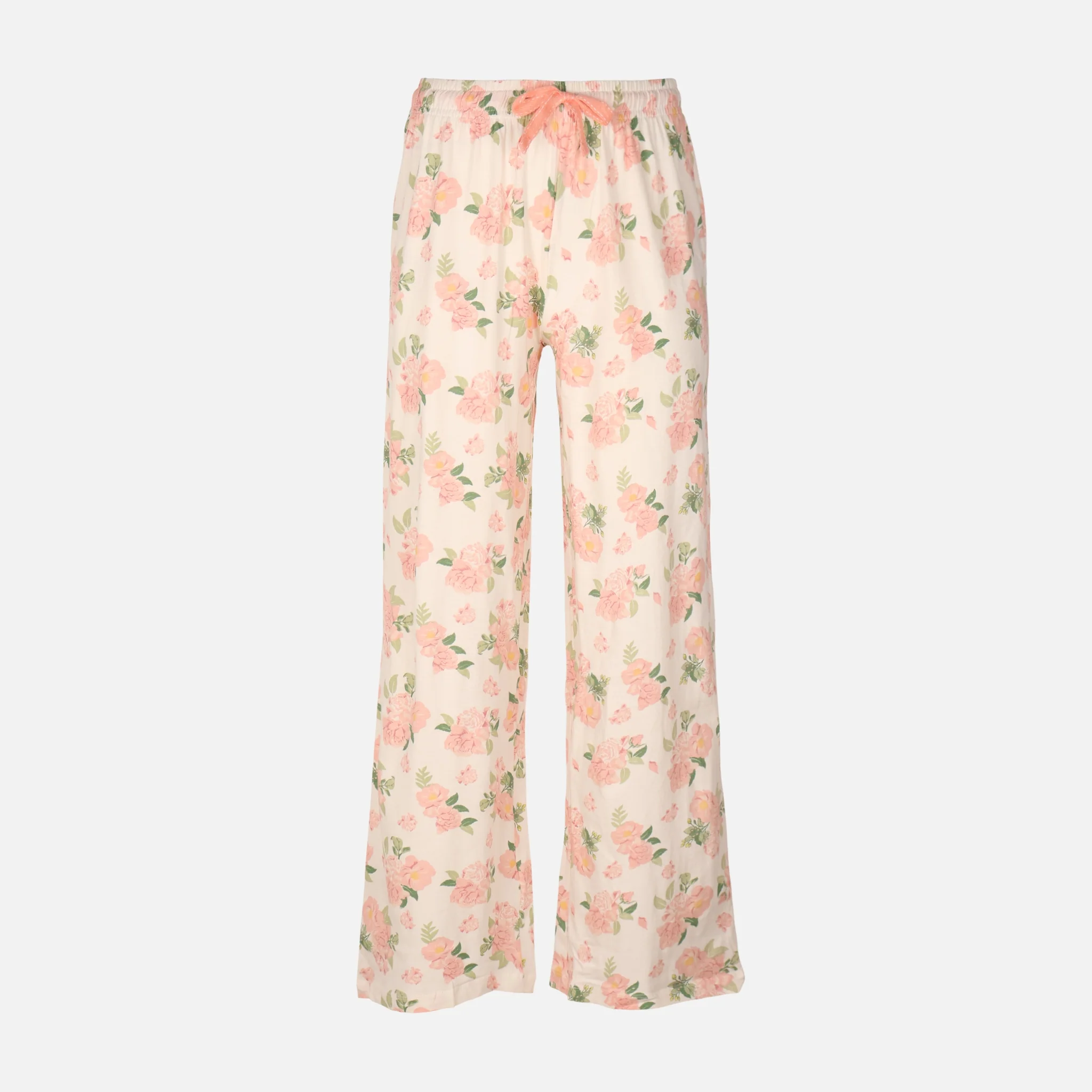 Womens Pyjama Set Short Sleeve Top And Wide Leg Pant - Image 4