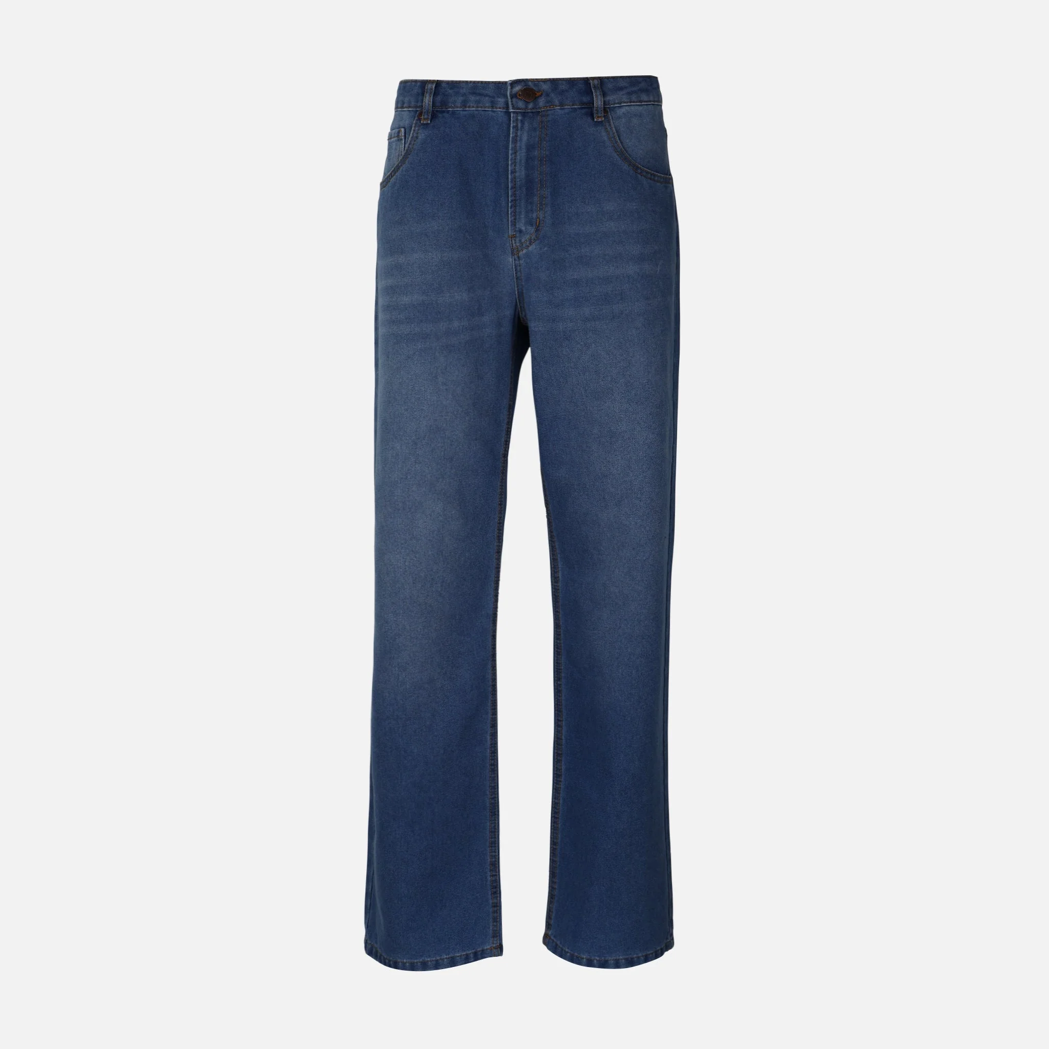 Women Straight Mid Waist Pants Jeans
