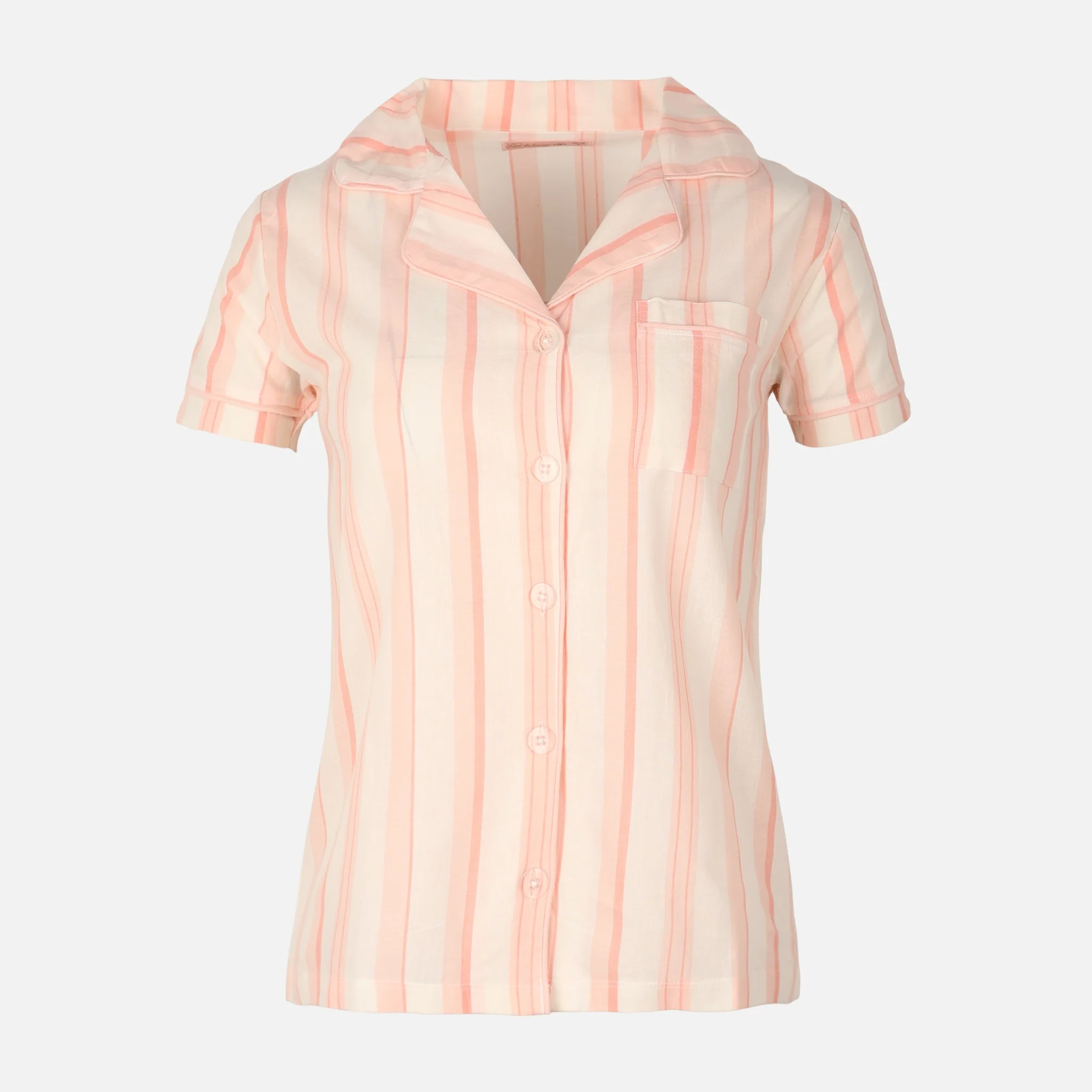 Womens Striped Pyjama Set Short Sleeve Top And Pant - Image 5