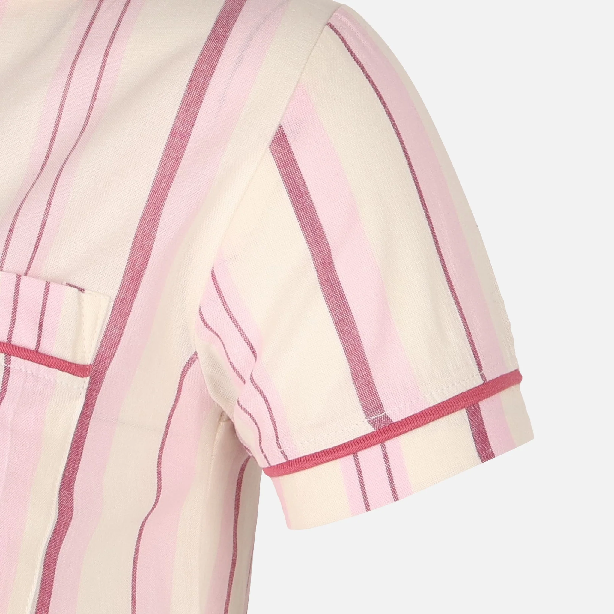 Womens Striped Pyjama Set Short Sleeve Top And Pant - Image 2