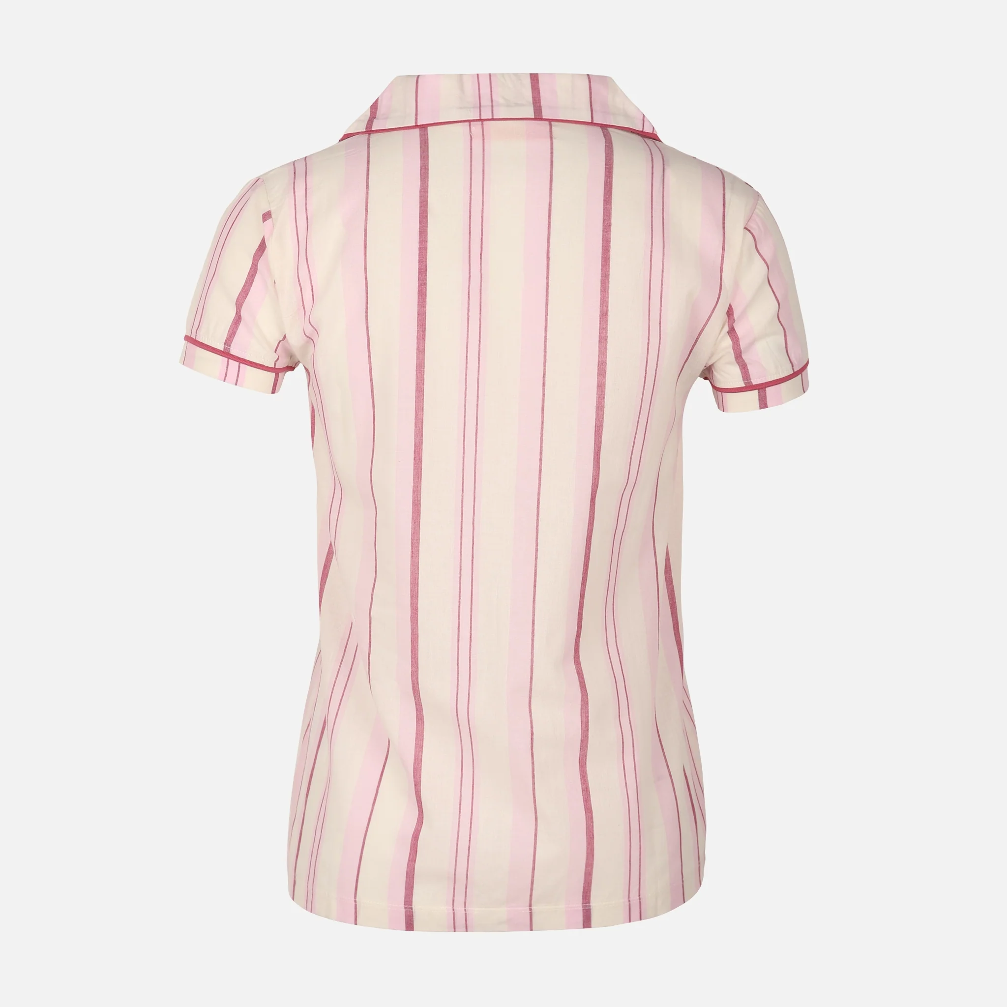 Womens Striped Pyjama Set Short Sleeve Top And Pant - Image 5